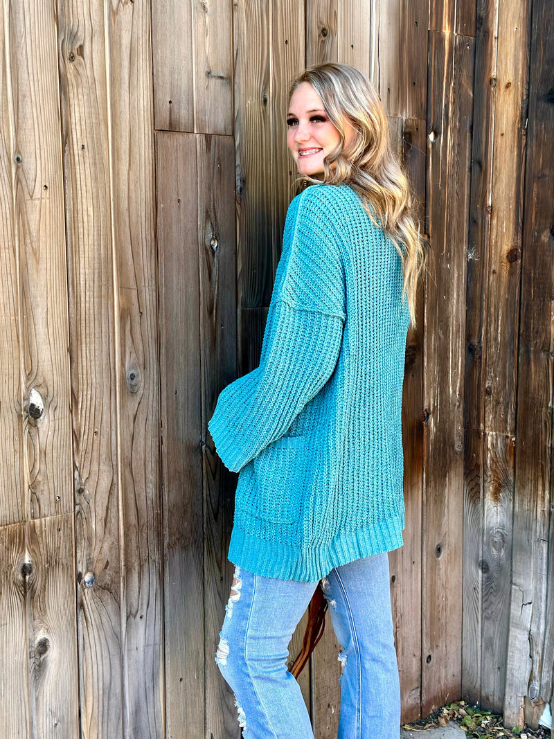 Shop Envi Me Cardigans and Kimonos The Tejas Turquoise Cardigan