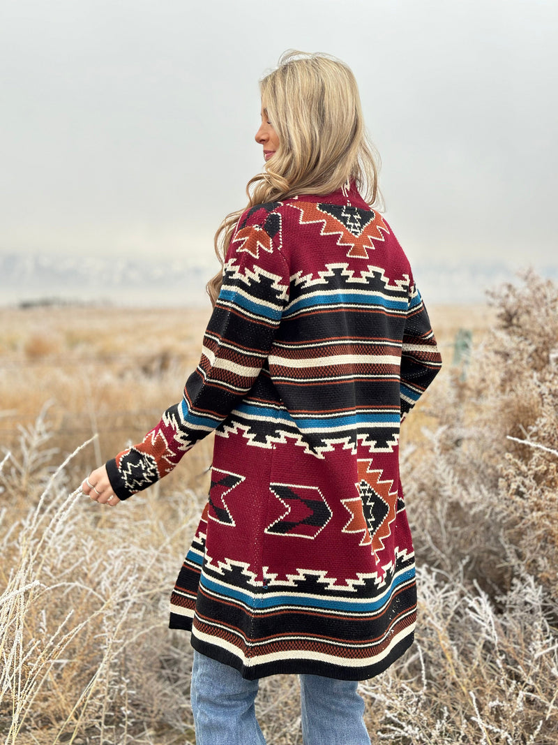 Shop Envi Me Cardigans and Kimonos The Telluride Aztec Concho Sweater Cardigan