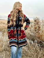 Shop Envi Me Cardigans and Kimonos The Telluride Aztec Concho Sweater Cardigan