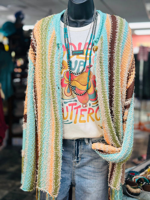 Shop Envi Me Cardigans and Kimonos The Telluride Stripe Cardigan