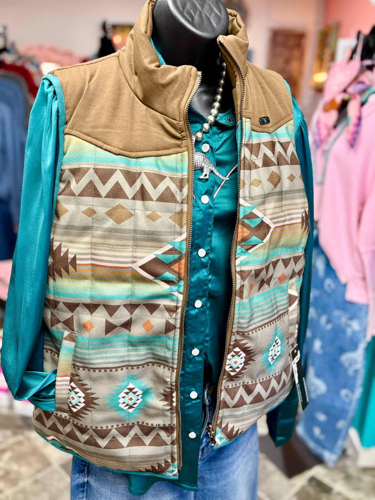 Shop Envi Me Outerwear The Telluride Turquoise Aztec Vest