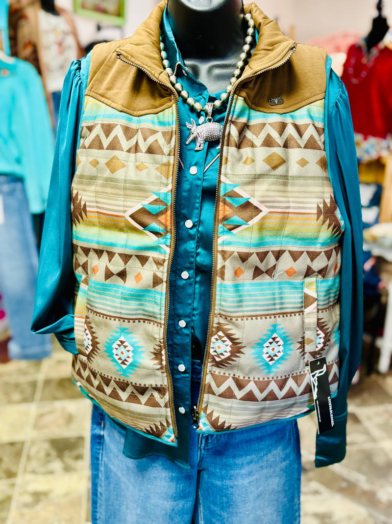 Shop Envi Me Outerwear The Telluride Turquoise Aztec Vest