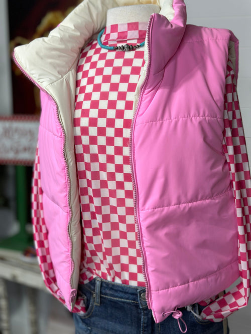 Shop Envi Me Outerwear The Think Pink Puffer Vest