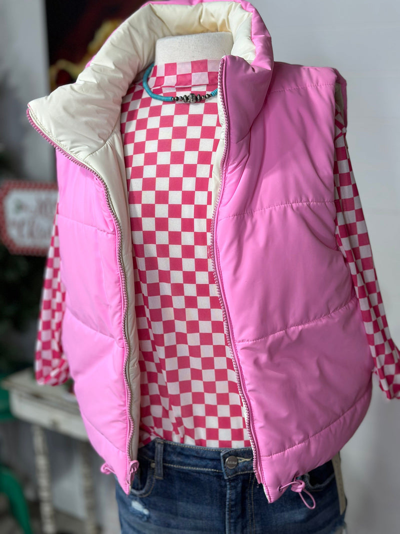 Shop Envi Me Outerwear The Think Pink Puffer Vest