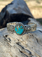 Shop Envi Me Bracelets Silver & Turquoise The Tulum Sterling Silver & Kingman Turquoise (Real) Southwest Cuff Bracelet