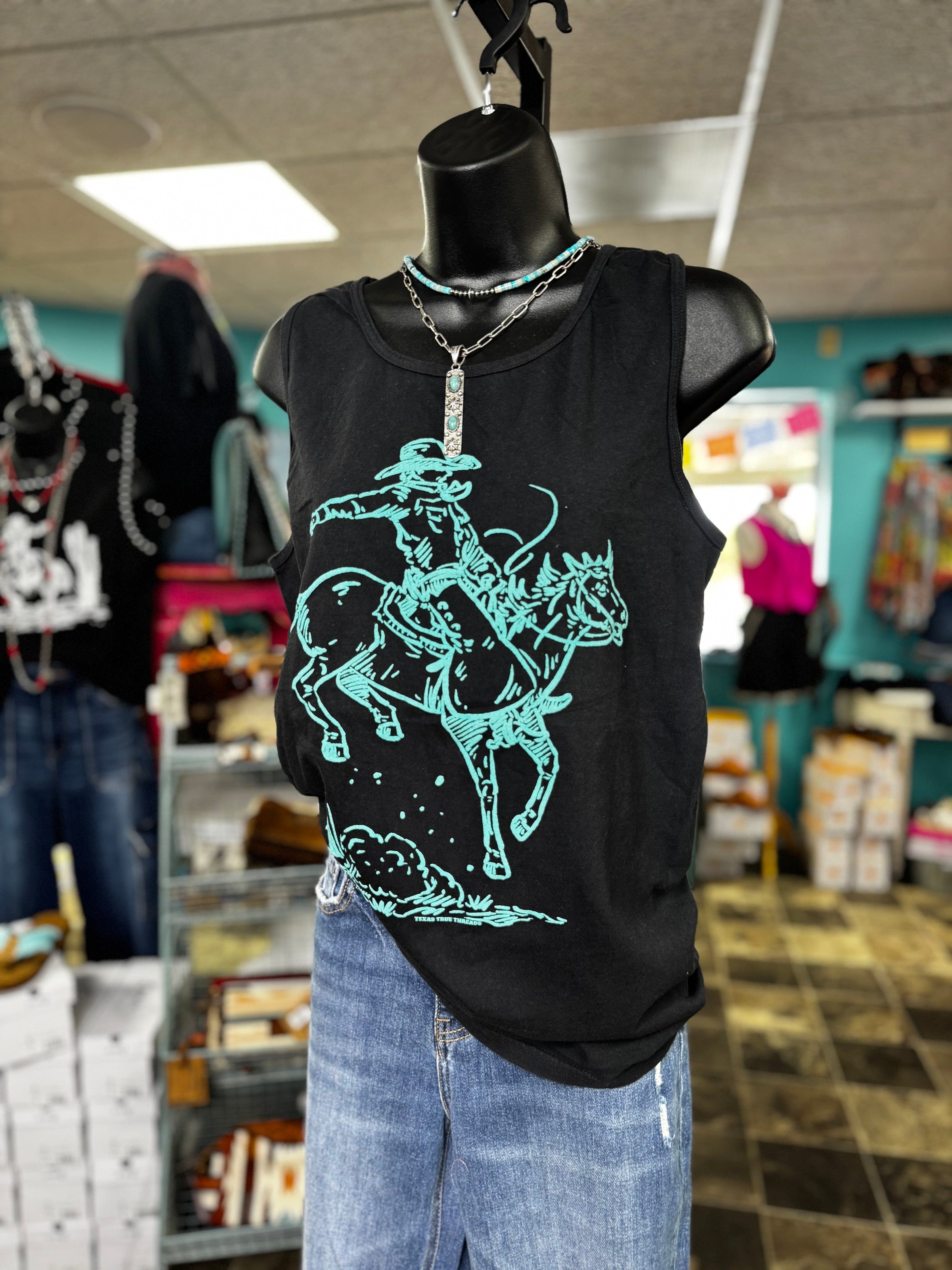 Shop Envi Me It's T-shirt Kinda Day The Turquoise Bronc Rider Tank