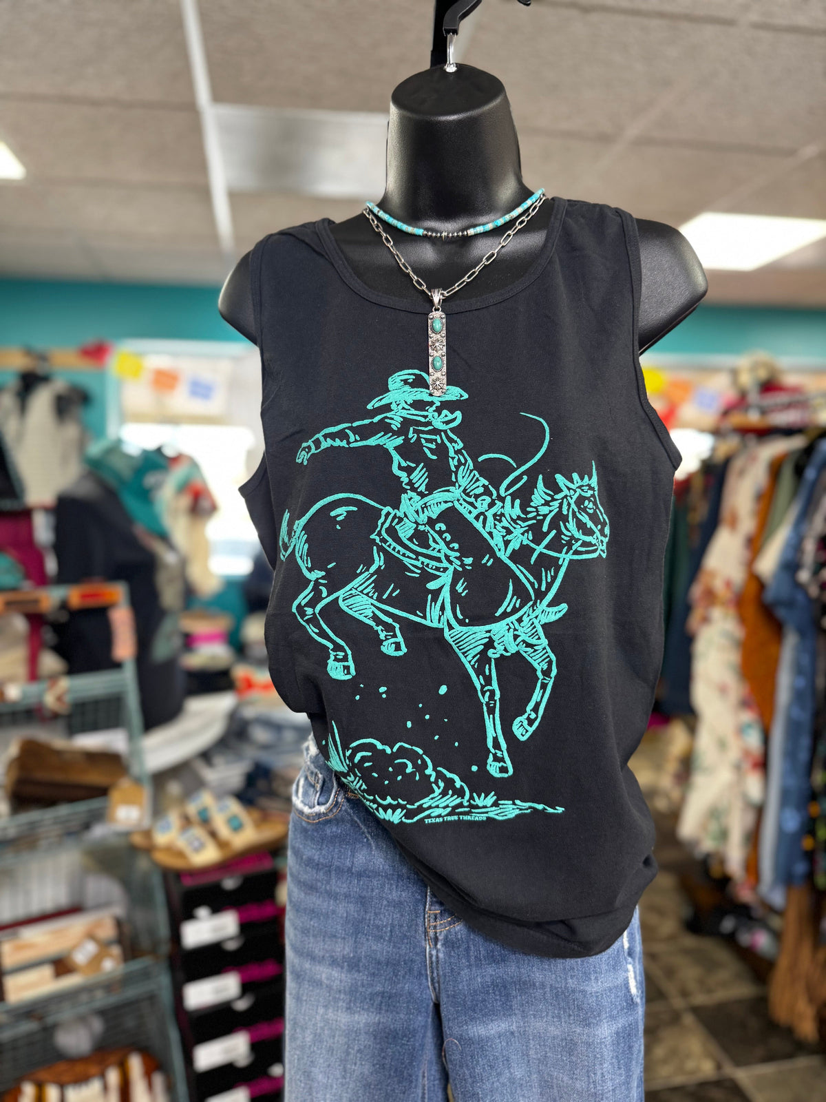 Shop Envi Me It's T-shirt Kinda Day The Turquoise Bronc Rider Tank