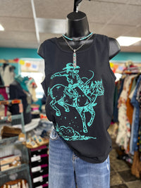 Shop Envi Me It's T-shirt Kinda Day The Turquoise Bronc Rider Tank