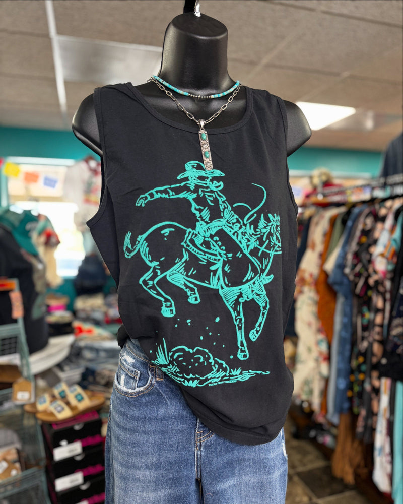 Shop Envi Me It's T-shirt Kinda Day The Turquoise Bronc Rider Tank