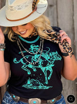 Shop Envi Me It's T-shirt Kinda Day The Turquoise Bucking Horse V Neck Tee
