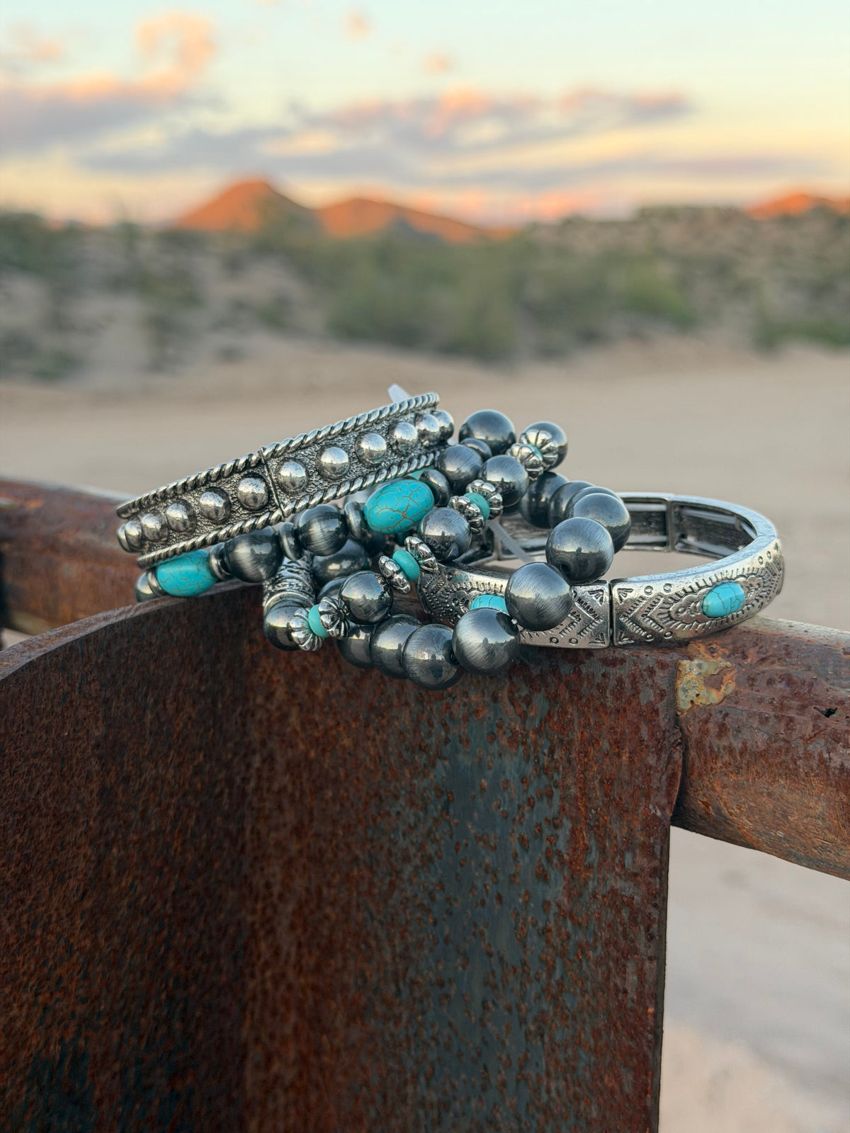 Shop Envi Me Jewelry One / Turquoise The Turquoise In Tucson Stack Bracelet Set