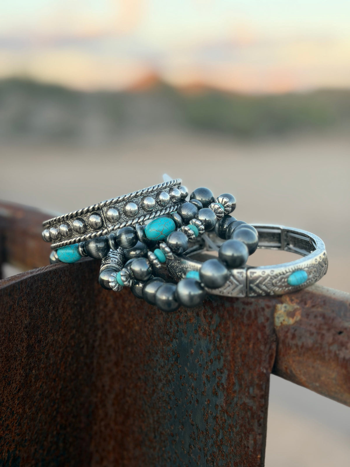 Shop Envi Me Jewelry One / Turquoise The Turquoise In Tucson Stack Bracelet Set