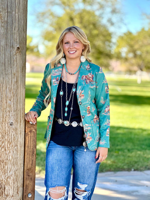 Shop Envi Me The Turquoise Roy Rogers Retro Cowboy Blazer