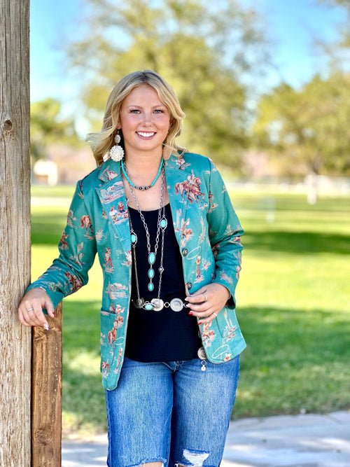 Shop Envi Me The Turquoise Roy Rogers Retro Cowboy Blazer