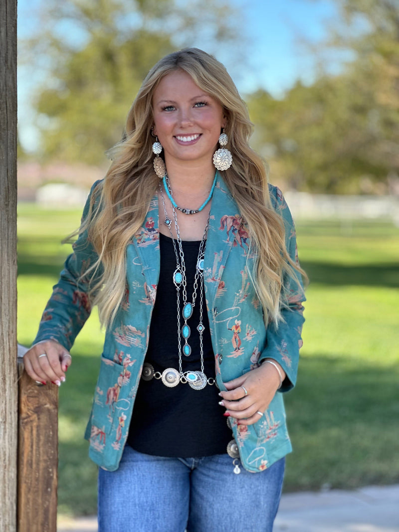 Shop Envi Me The Turquoise Roy Rogers Retro Cowboy Blazer