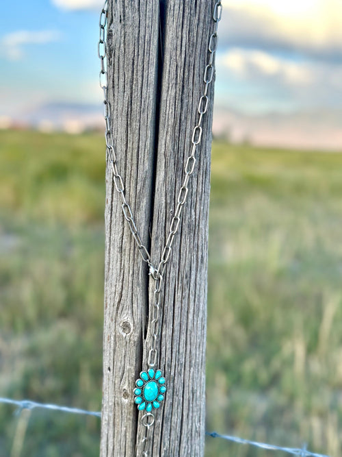 Shop Envi Me Jewelry Coral The  Turquoise & Silver Paperclip Chain Necklace
