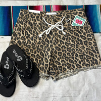 Shop Envi Me The Vervet Tie Waist Cheetah Shorts