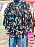Shop Envi Me Tops and Tunics The Vintage Western Cowboy Top