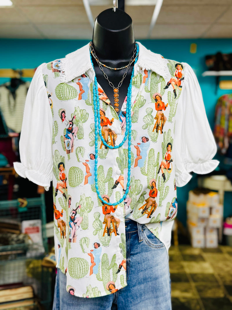 Shop Envi Me Tops and Tunics The Vintage Western  🌵Cowgirl Top