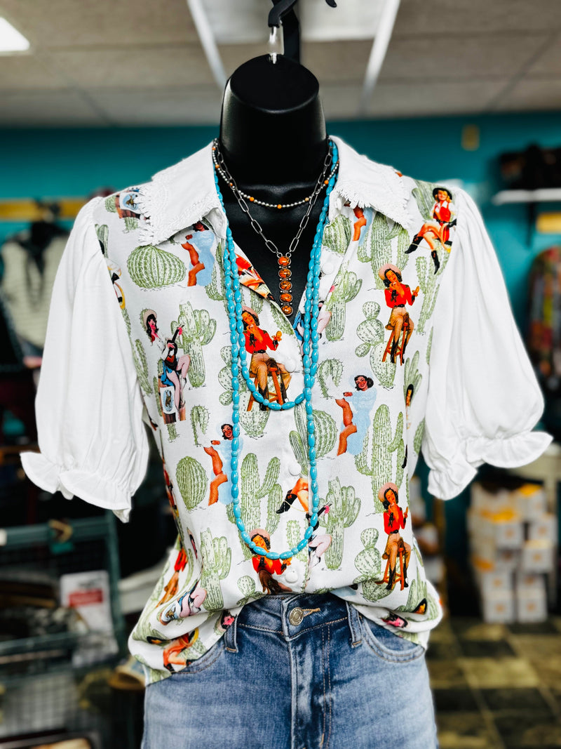 Shop Envi Me Tops and Tunics The Vintage Western  🌵Cowgirl Top