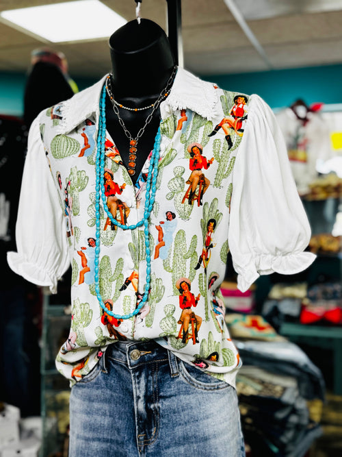 Shop Envi Me Tops and Tunics The Vintage Western  🌵Cowgirl Top