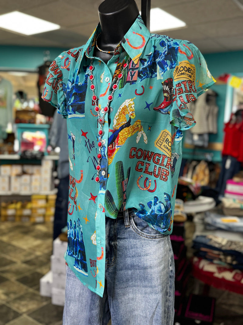 Shop Envi Me Tops and Tunics The Vintage Western Cowgirl Top