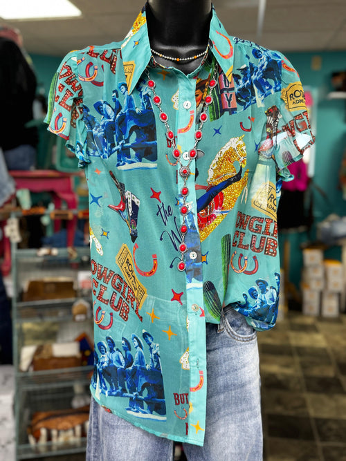 Shop Envi Me Tops and Tunics The Vintage Western Cowgirl Top