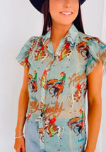 Shop Envi Me Tops and Tunics The Vintage Western Howdy🤠 Cowboy Top