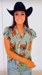 Shop Envi Me Tops and Tunics The Vintage Western Howdy🤠 Cowboy Top