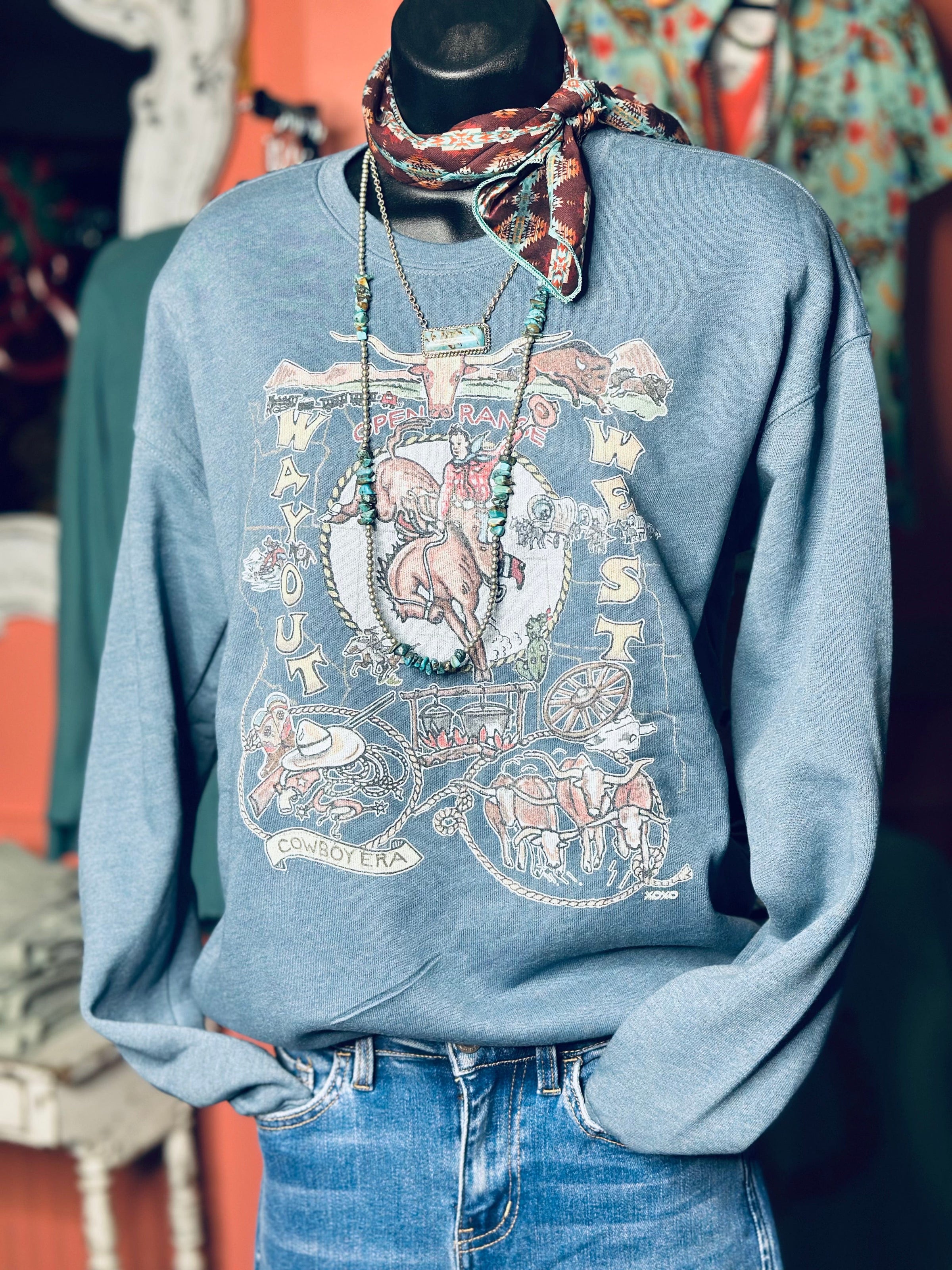 Shop Envi Me Tops The Way Out West Sweatshirt