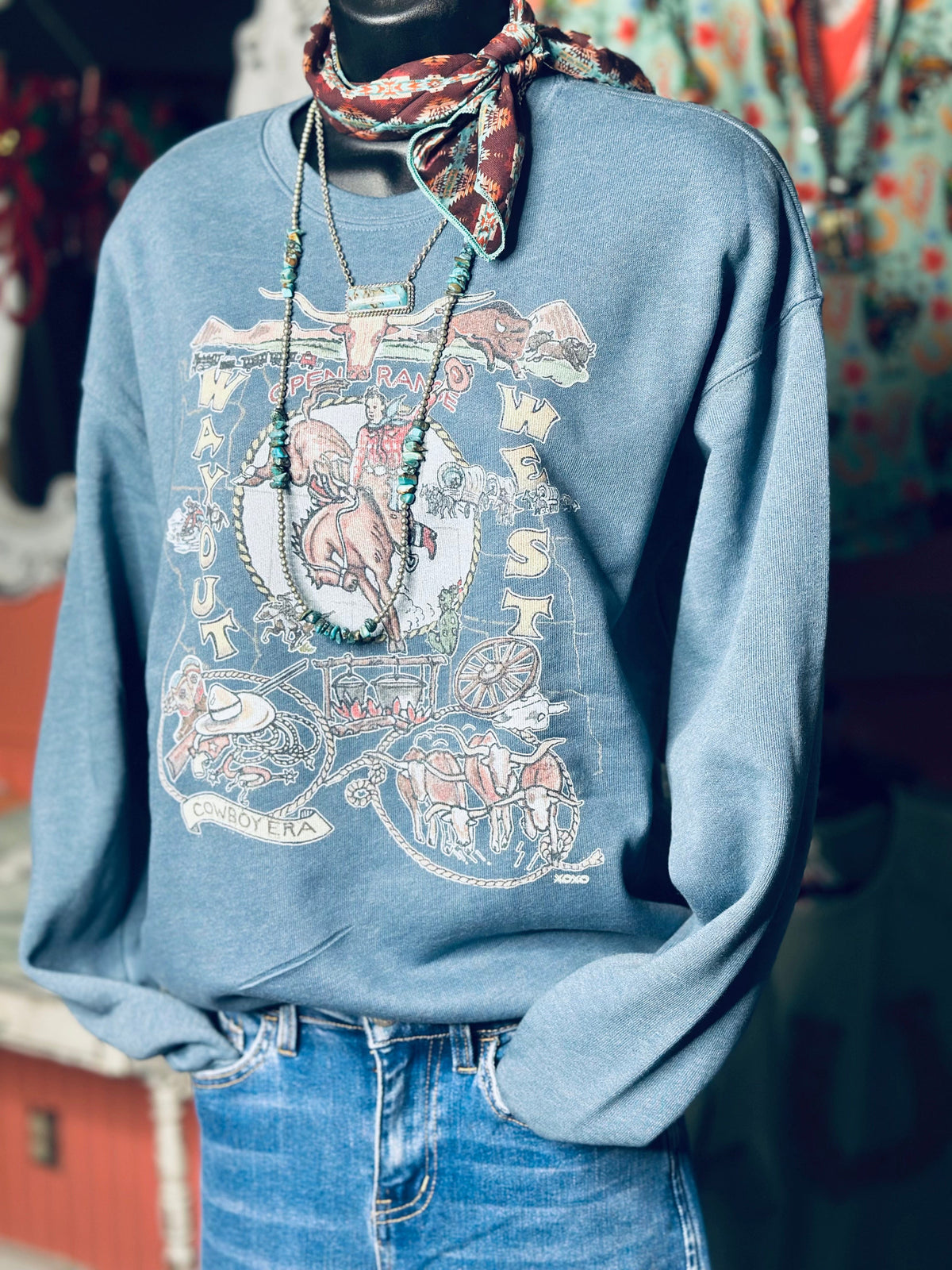 Shop Envi Me Tops The Way Out West Sweatshirt