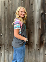 Shop Envi Me Tops and Tunics The Weatherford Days Ombre Sleeve Top
