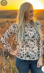 Shop Envi Me It's T-shirt Kinda Day The West of Cowboy Mesh Top