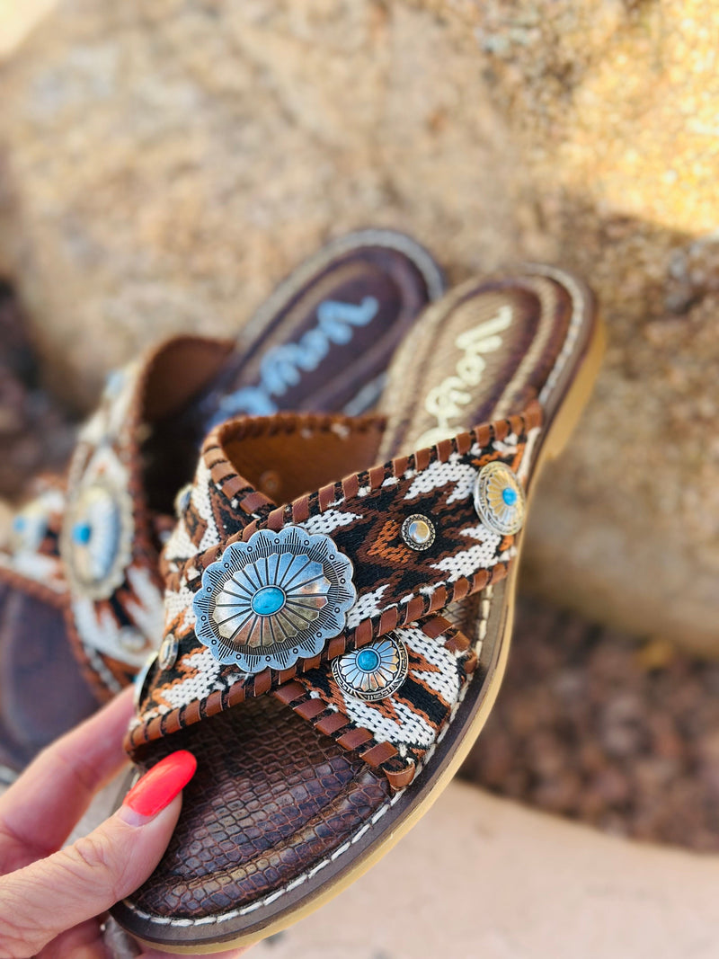 Shop Envi Me Footwear The West Of Dakota Concho Sandals