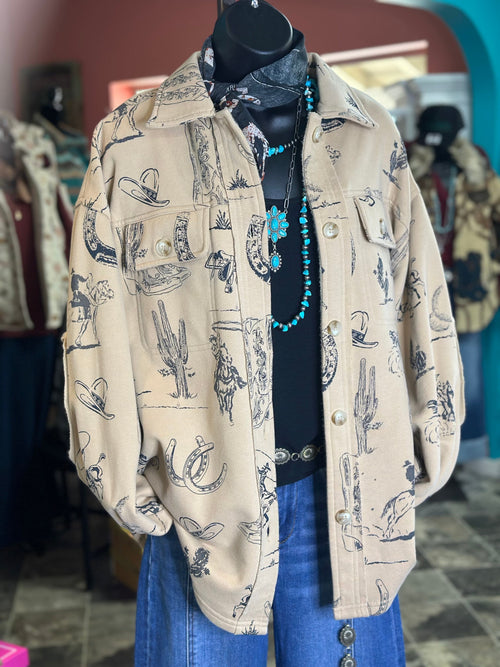 Shop Envi Me Cardigans and Kimonos The West of Guadeloupe Western Shacket