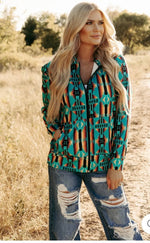 Shop Envi Me Cardigans and Kimonos The West Of Laramie Aztec Zip Up Sweatshirt