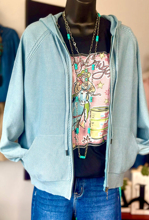 Shop Envi Me Cardigans and Kimonos The West Of Laramie Zip Up Sweatshirt