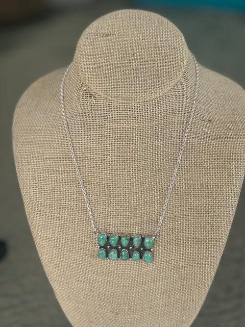 Shop Envi Me Necklaces 18” The West Of Nevada Sterling Silver & Turquoise Bar Necklace