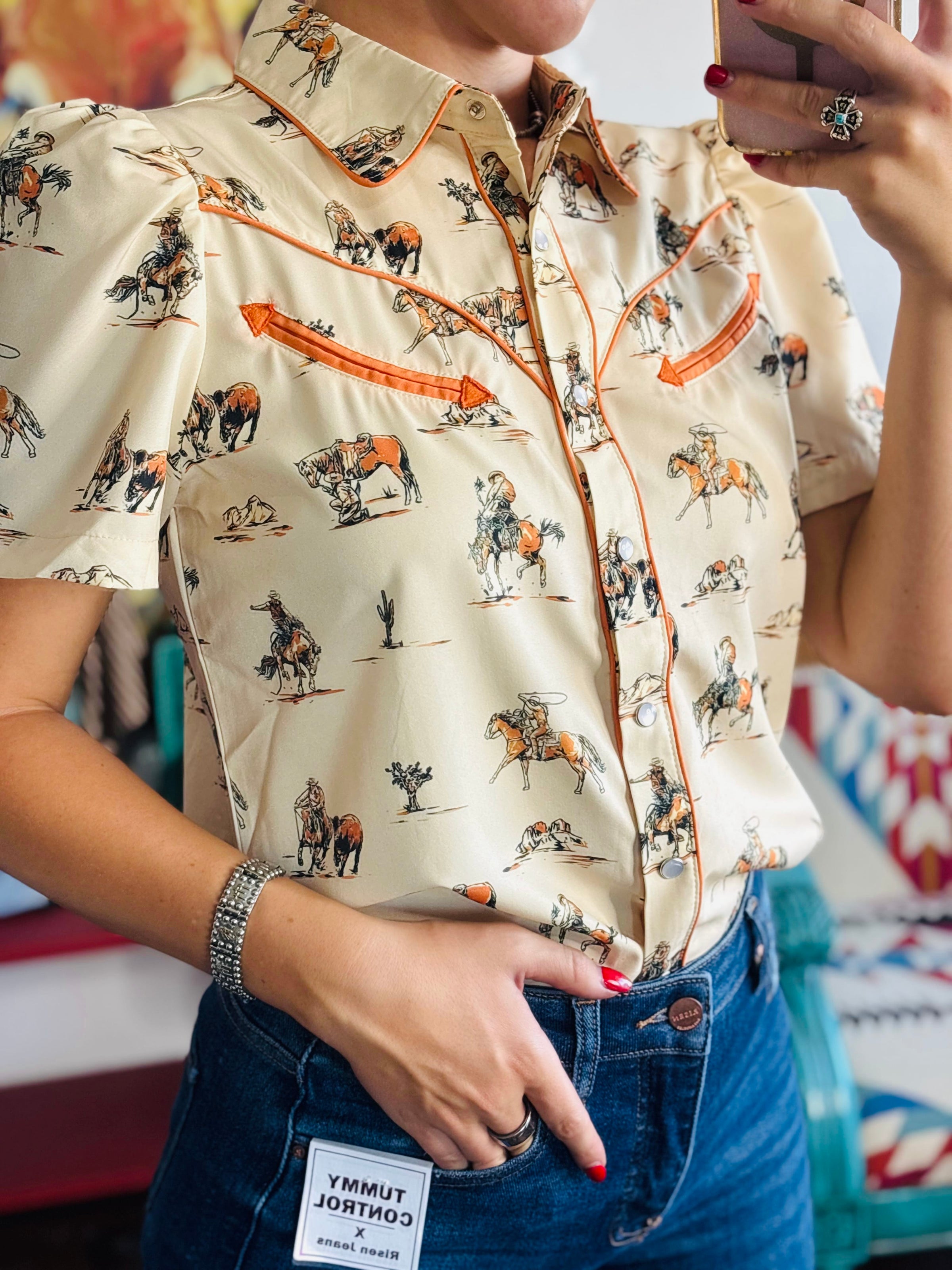Shop Envi Me Sale The West Of Ranch Retro Western Top
