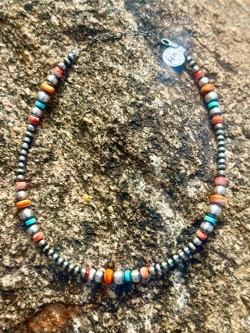 Shop Envi Me Necklaces 14” The West Of Texas Days Sterling Silver NA Pearl & Stone Necklace