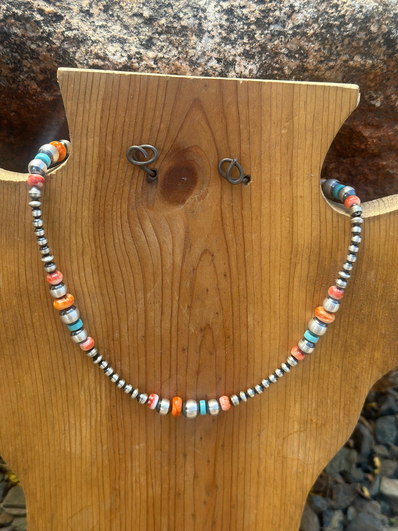 Shop Envi Me Necklaces 14” The West Of Texas Days Sterling Silver NA Pearl & Stone Necklace