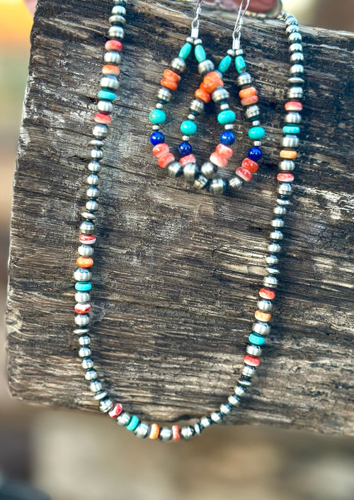 Shop Envi Me Necklaces The West Of Texas Sterling Silver NA Pearl & Stone Necklace