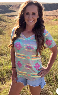 Shop Envi Me Tops and Tunics The West Of 🤠 Wickenburg V Neck Top