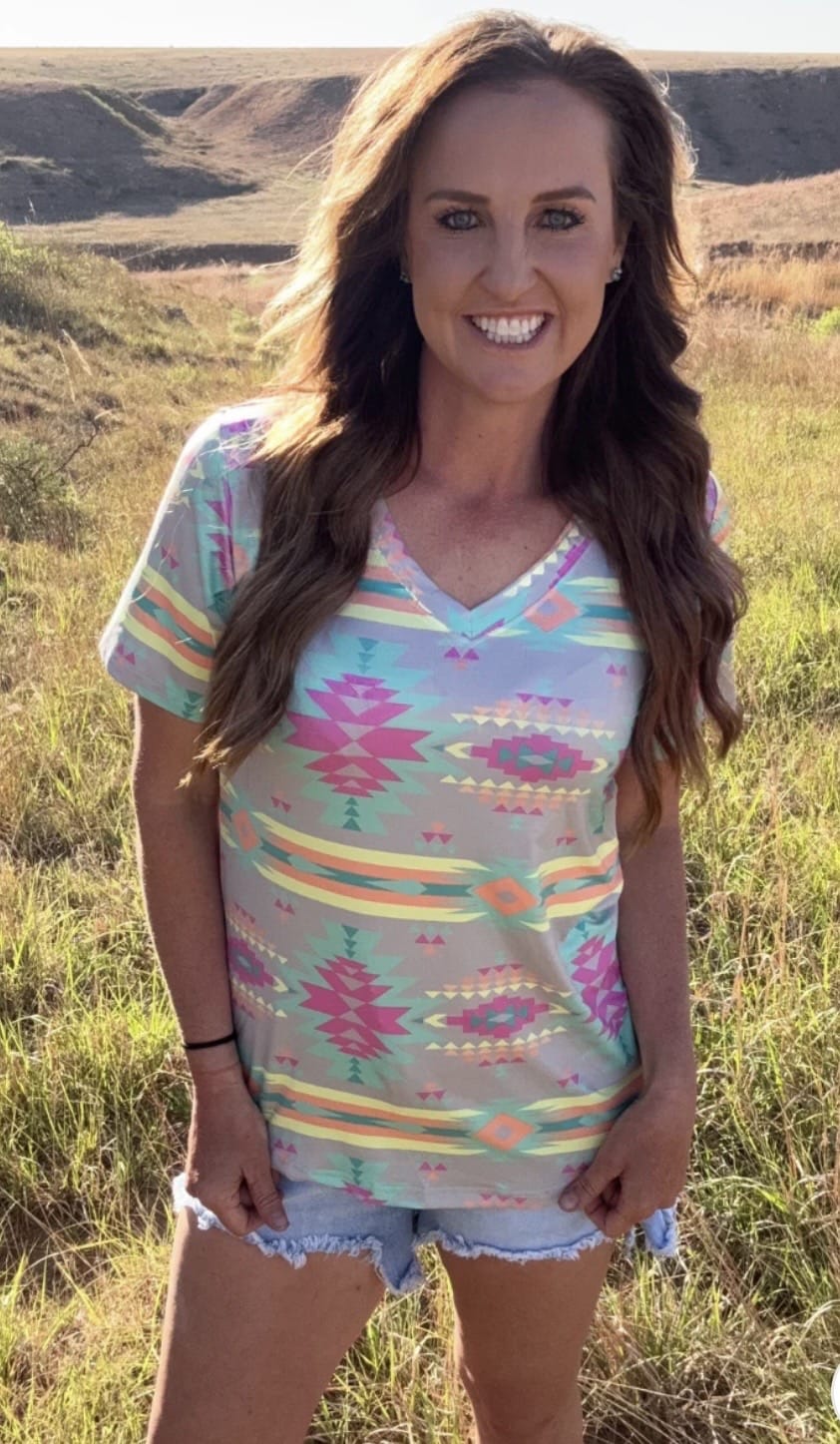 Shop Envi Me Tops and Tunics The West Of 🤠 Wickenburg V Neck Top
