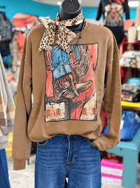 Shop Envi Me Tops The Western Boots & Stirrup on The Ranch Sweatshirt