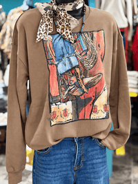 Shop Envi Me Tops The Western Boots & Stirrup on The Ranch Sweatshirt