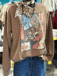 Shop Envi Me Tops The Western Boots & Stirrup on The Ranch Sweatshirt