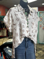 Shop Envi Me Tops and Tunics The Western Brands Camp Shirt