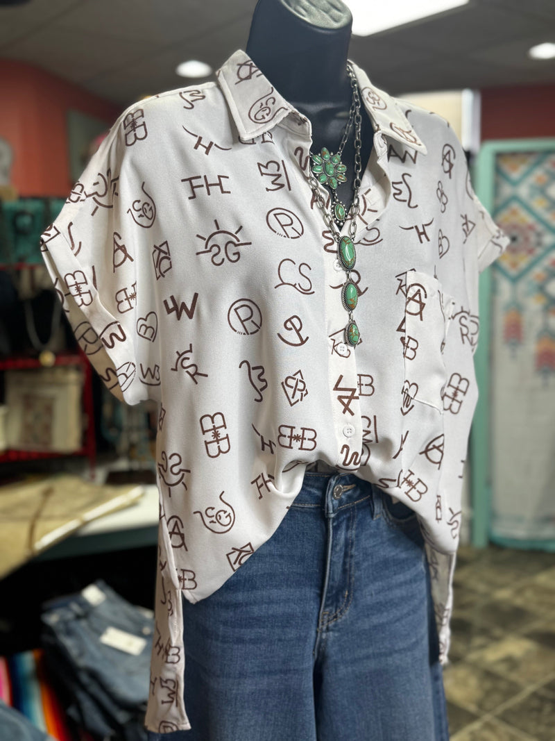 Shop Envi Me Tops and Tunics The Western Brands Camp Shirt