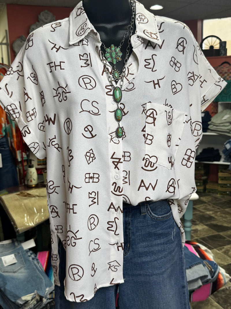 Shop Envi Me Tops and Tunics The Western Brands Camp Shirt